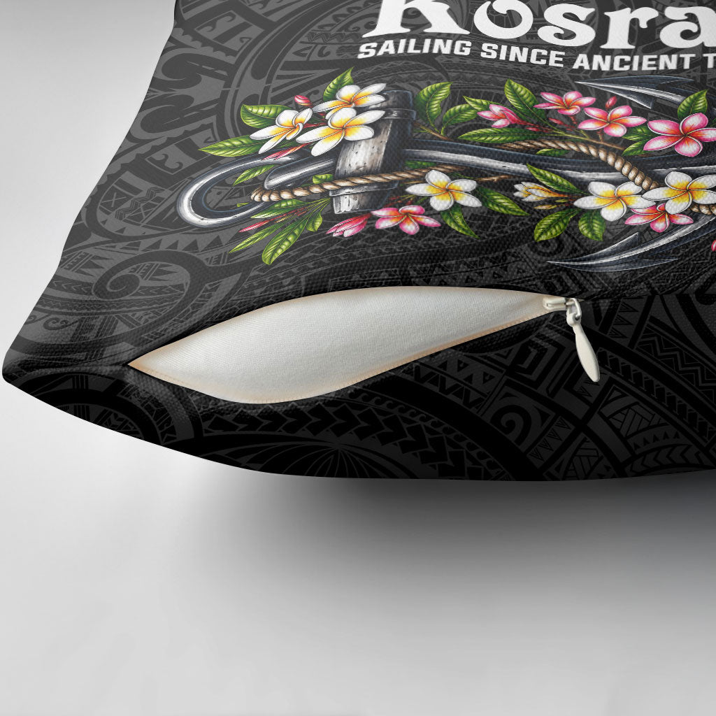 Kosrae Nautical Heritage Pillow Cover Polynesian Tribal Anchor With Plumeria Tropical Art TS04 - Polynesian Pride