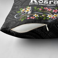 Kosrae Nautical Heritage Pillow Cover Polynesian Tribal Anchor With Plumeria Tropical Art TS04 - Polynesian Pride