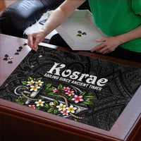 Kosrae Nautical Heritage Puzzle Polynesian Tribal Anchor With Plumeria Tropical Art TS04 - Polynesian Pride