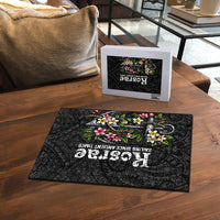 Kosrae Nautical Heritage Puzzle Polynesian Tribal Anchor With Plumeria Tropical Art TS04 - Polynesian Pride