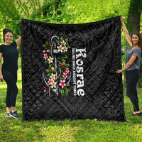 Kosrae Nautical Heritage Quilt Polynesian Tribal Anchor With Plumeria Tropical Art TS04 - Polynesian Pride
