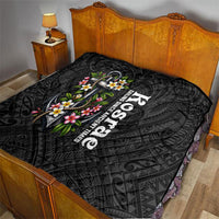 Kosrae Nautical Heritage Quilt Polynesian Tribal Anchor With Plumeria Tropical Art TS04 - Polynesian Pride