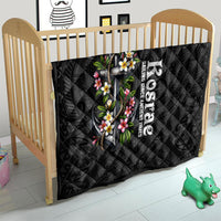 Kosrae Nautical Heritage Quilt Polynesian Tribal Anchor With Plumeria Tropical Art TS04 - Polynesian Pride