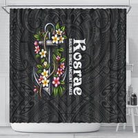 Kosrae Nautical Heritage Shower Curtain Polynesian Tribal Anchor With Plumeria Tropical Art TS04 - Polynesian Pride