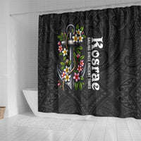 Kosrae Nautical Heritage Shower Curtain Polynesian Tribal Anchor With Plumeria Tropical Art TS04 - Polynesian Pride
