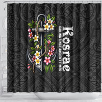 Kosrae Nautical Heritage Shower Curtain Polynesian Tribal Anchor With Plumeria Tropical Art TS04 - Polynesian Pride