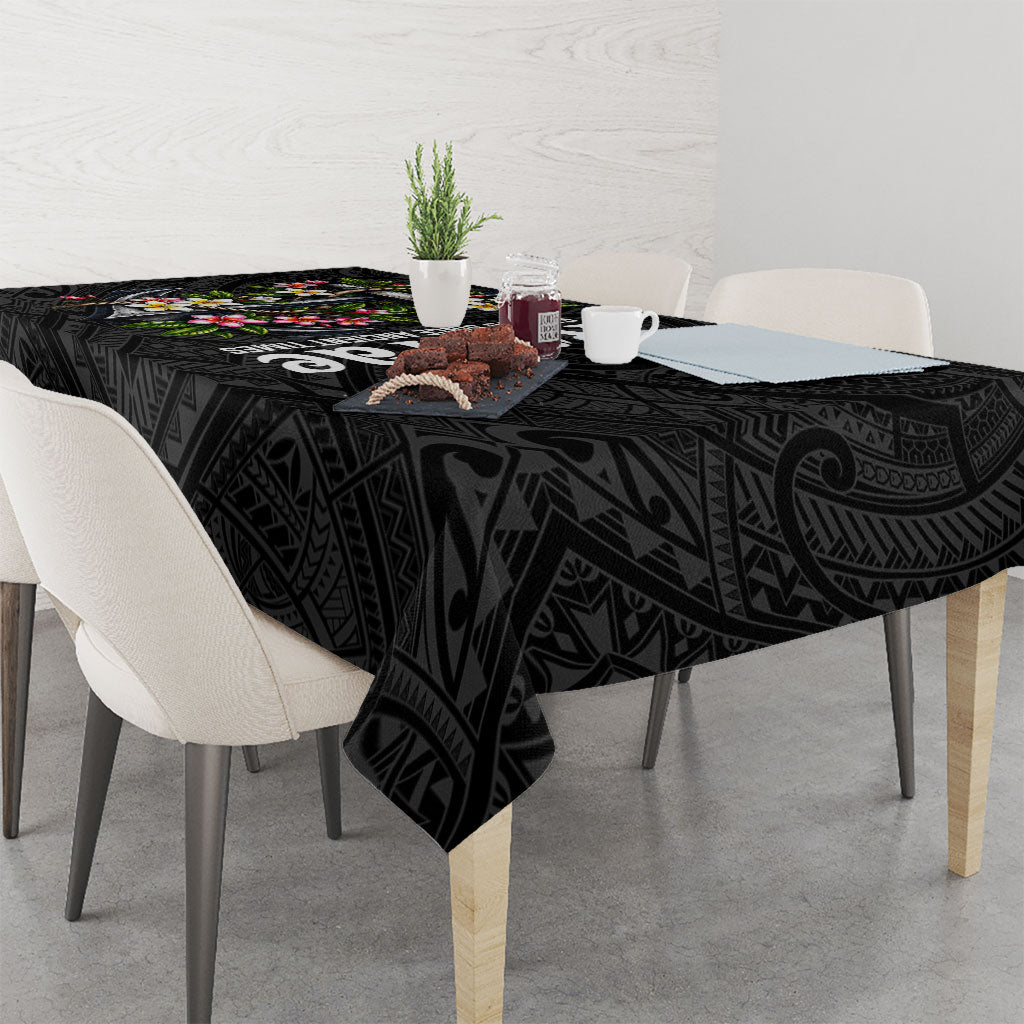 Kosrae Nautical Heritage Tablecloth Polynesian Tribal Anchor With Plumeria Tropical Art TS04 - Polynesian Pride