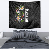 Kosrae Nautical Heritage Tapestry Polynesian Tribal Anchor With Plumeria Tropical Art TS04 - Polynesian Pride