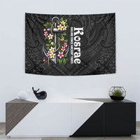 Kosrae Nautical Heritage Tapestry Polynesian Tribal Anchor With Plumeria Tropical Art TS04 - Polynesian Pride