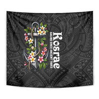 Kosrae Nautical Heritage Tapestry Polynesian Tribal Anchor With Plumeria Tropical Art TS04 - Polynesian Pride