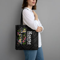 Kosrae Nautical Heritage Tote Bag Polynesian Tribal Anchor With Plumeria Tropical Art TS04 - Polynesian Pride