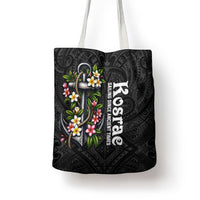 Kosrae Nautical Heritage Tote Bag Polynesian Tribal Anchor With Plumeria Tropical Art TS04 - Polynesian Pride