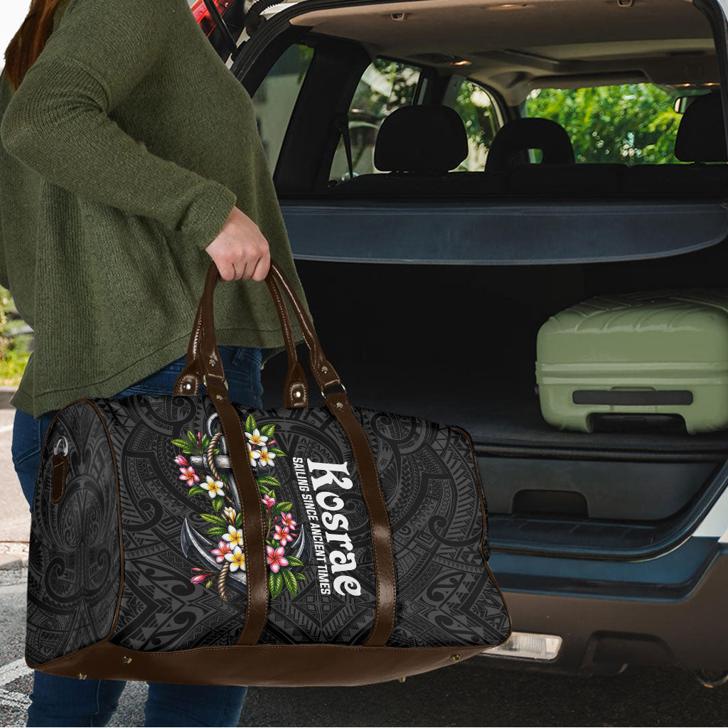 Kosrae Nautical Heritage Travel Bag Polynesian Tribal Anchor With Plumeria Tropical Art TS04 - Polynesian Pride