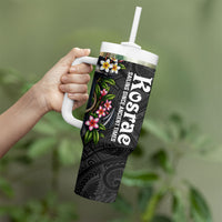Kosrae Nautical Heritage Tumbler With Handle Polynesian Tribal Anchor With Plumeria Tropical Art TS04 - Polynesian Pride