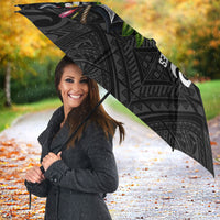 Kosrae Nautical Heritage Umbrella Polynesian Tribal Anchor With Plumeria Tropical Art TS04 - Polynesian Pride