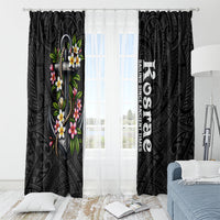 Kosrae Nautical Heritage Window Curtain Polynesian Tribal Anchor With Plumeria Tropical Art TS04 - Polynesian Pride