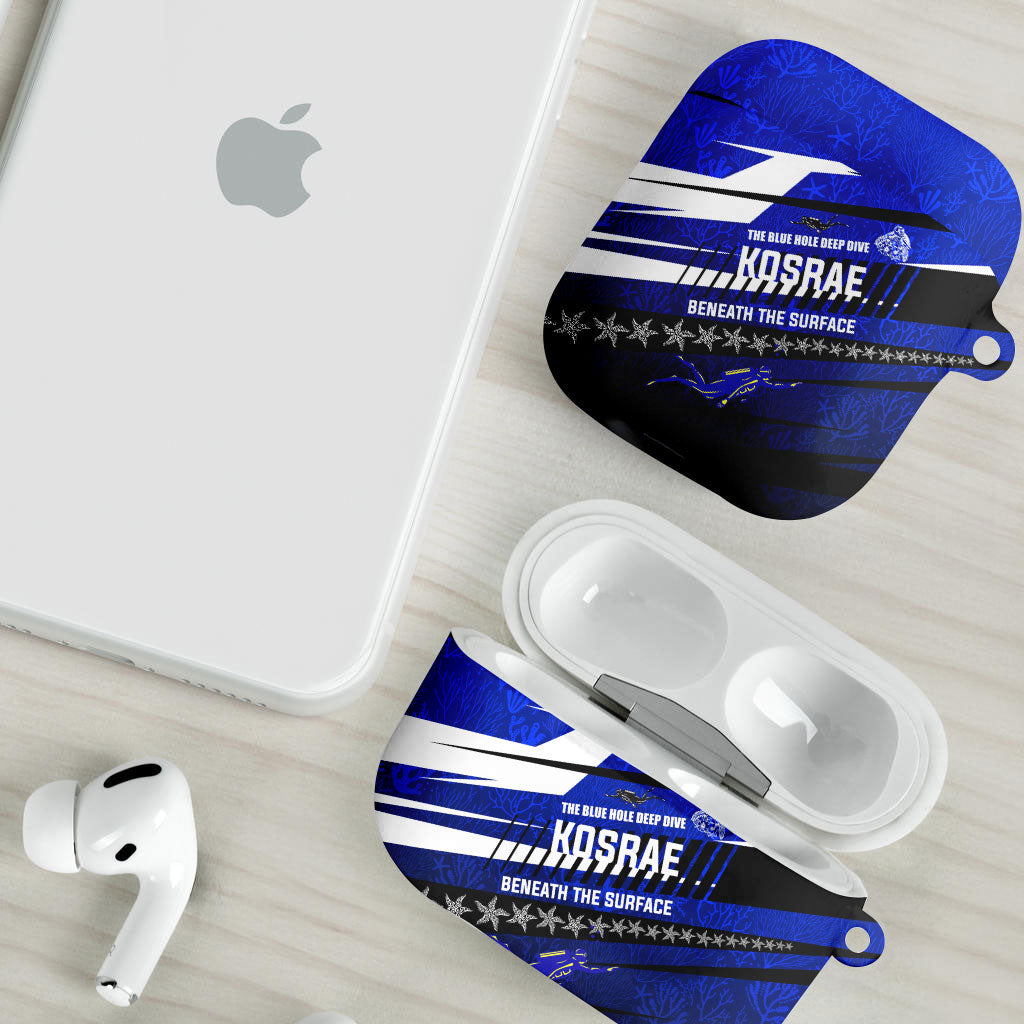 Kosrae Deep Sea Scuba Diving AirPods Case Blue Hole Beneath The Surface Coral Reef Graphic Art TS04 - Polynesian Pride