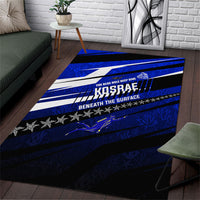 Kosrae Deep Sea Scuba Diving Area Rug Blue Hole Beneath The Surface Coral Reef Graphic Art TS04 Blue Black - Polynesian Pride