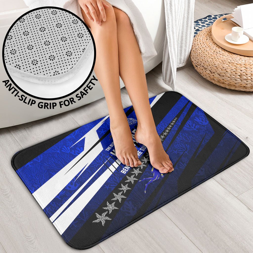 Kosrae Deep Sea Scuba Diving Bathroom Set Blue Hole Beneath The Surface Coral Reef Graphic Art TS04 - Polynesian Pride