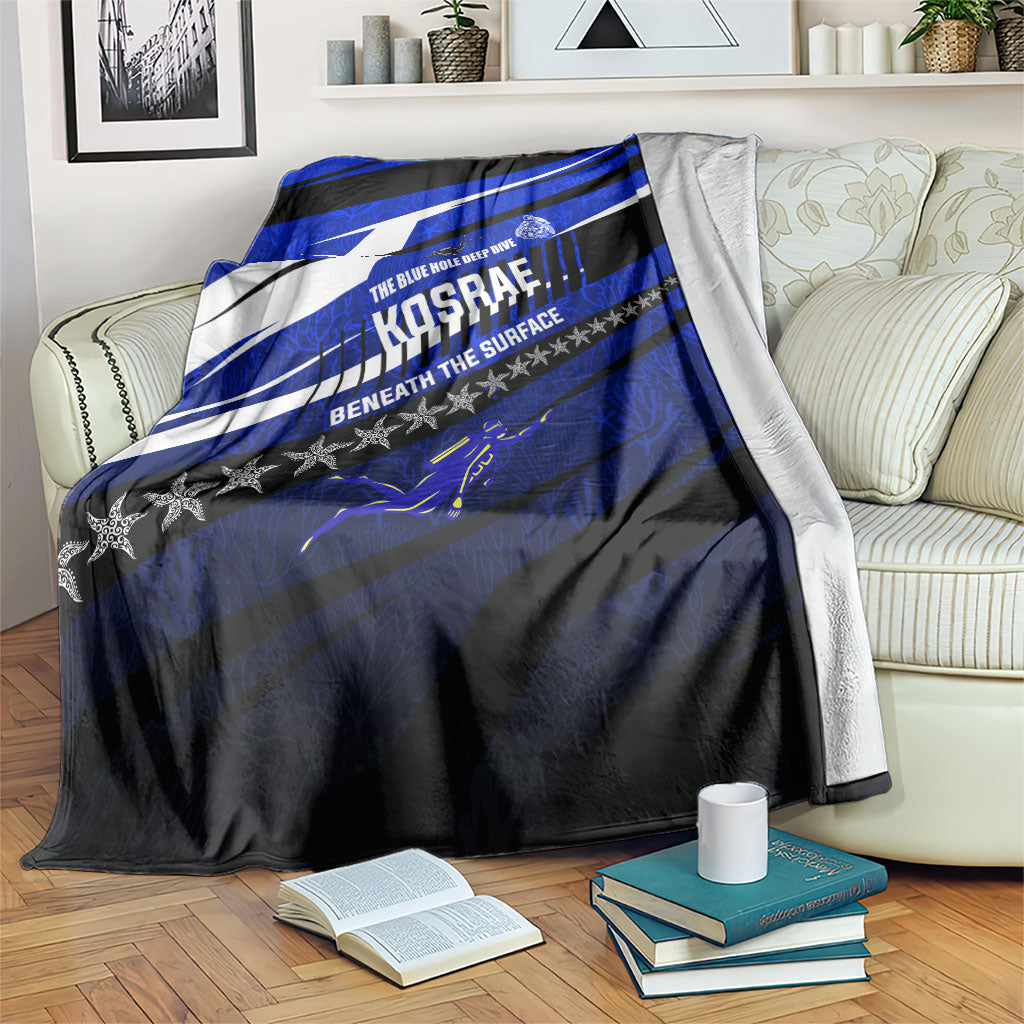 Kosrae Deep Sea Scuba Diving Blanket Blue Hole Beneath The Surface Coral Reef Graphic Art
