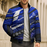 Kosrae Deep Sea Scuba Diving Bomber Puffer Jacket Blue Hole Beneath The Surface Coral Reef Graphic Art TS04 - Polynesian Pride