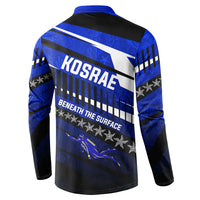 Kosrae Deep Sea Scuba Diving Button Sweatshirt Blue Hole Beneath The Surface Coral Reef Graphic Art
