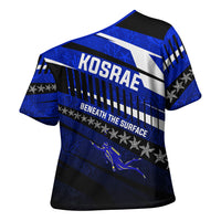 Kosrae Deep Sea Scuba Diving Cross Shoulder Shirt Blue Hole Beneath The Surface Coral Reef Graphic Art TS04 - Polynesian Pride