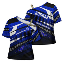 Kosrae Deep Sea Scuba Diving Cross Shoulder Shirt Blue Hole Beneath The Surface Coral Reef Graphic Art TS04 - Polynesian Pride