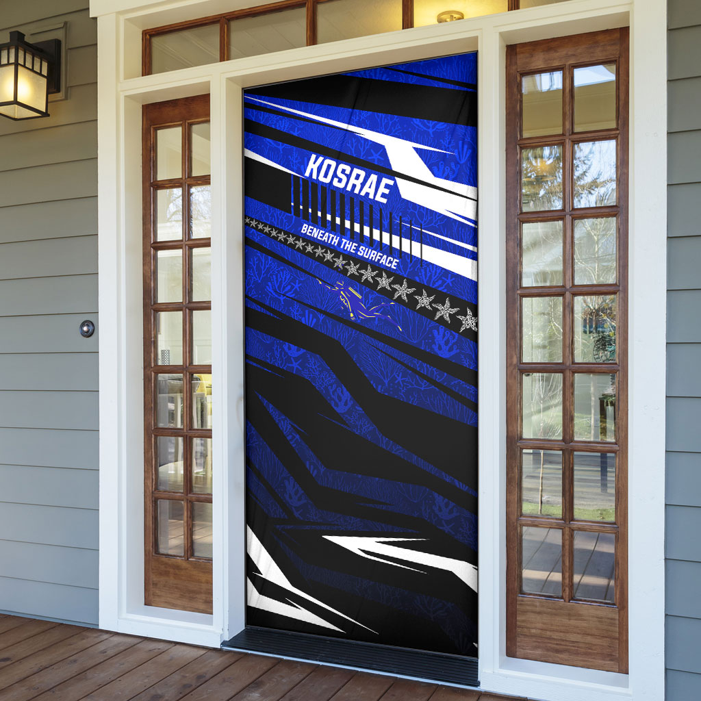 Kosrae Deep Sea Scuba Diving Door Cover Blue Hole Beneath The Surface Coral Reef Graphic Art TS04 - Polynesian Pride