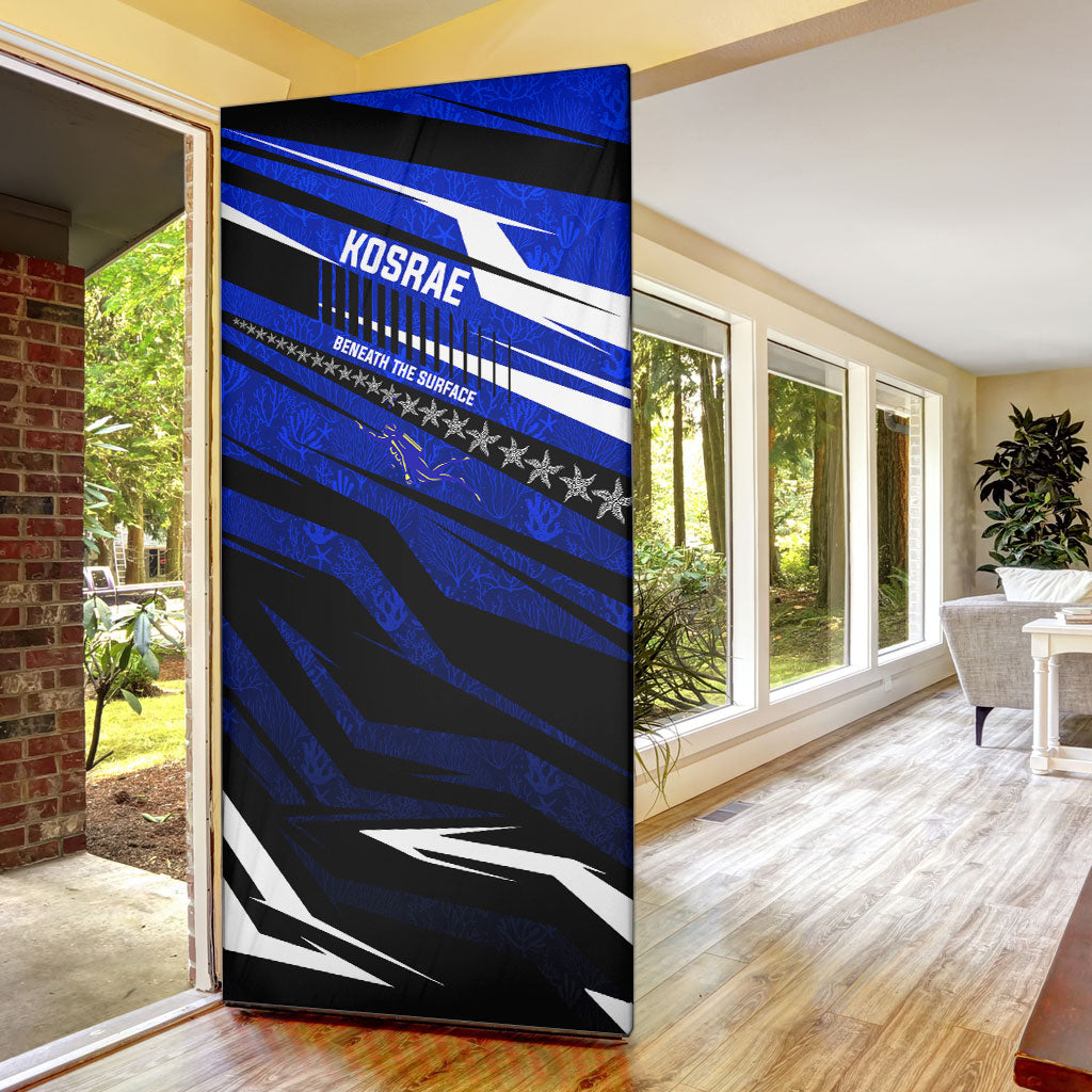 Kosrae Deep Sea Scuba Diving Door Cover Blue Hole Beneath The Surface Coral Reef Graphic Art TS04 - Polynesian Pride
