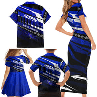 Kosrae Deep Sea Scuba Diving Family Matching Short Sleeve Bodycon Dress and Hawaiian Shirt Blue Hole Beneath The Surface Coral Reef Graphic Art TS04 - Polynesian Pride