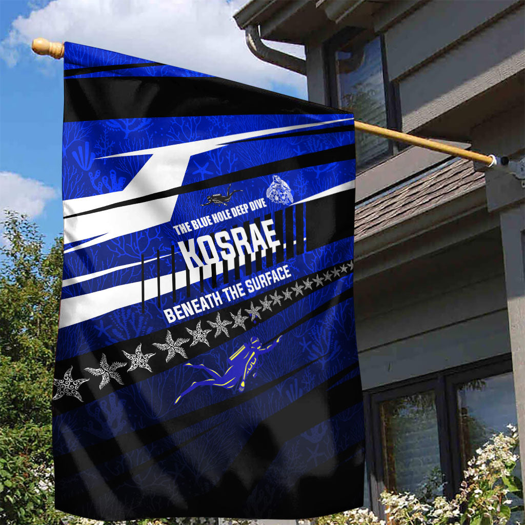 Kosrae Deep Sea Scuba Diving Garden Flag Blue Hole Beneath The Surface Coral Reef Graphic Art TS04 - Polynesian Pride