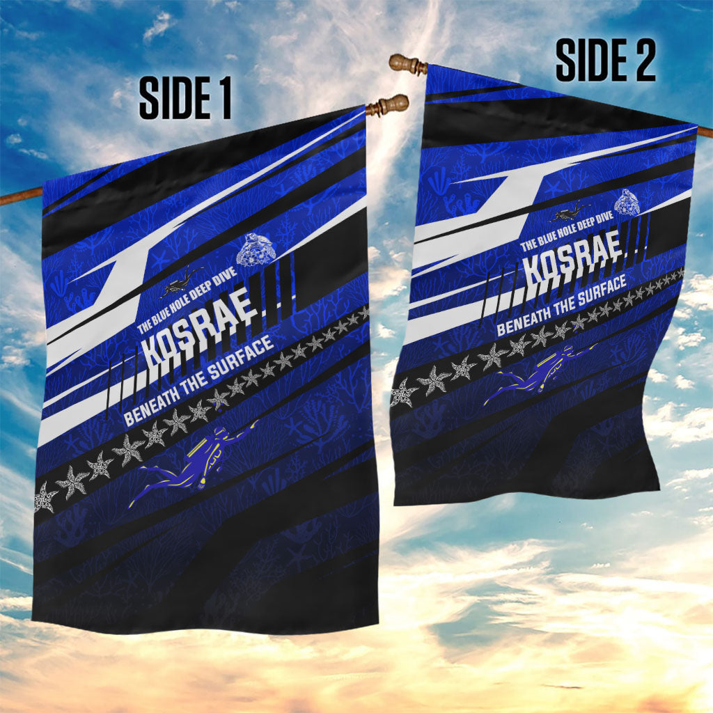 Kosrae Deep Sea Scuba Diving Garden Flag Blue Hole Beneath The Surface Coral Reef Graphic Art TS04 - Polynesian Pride