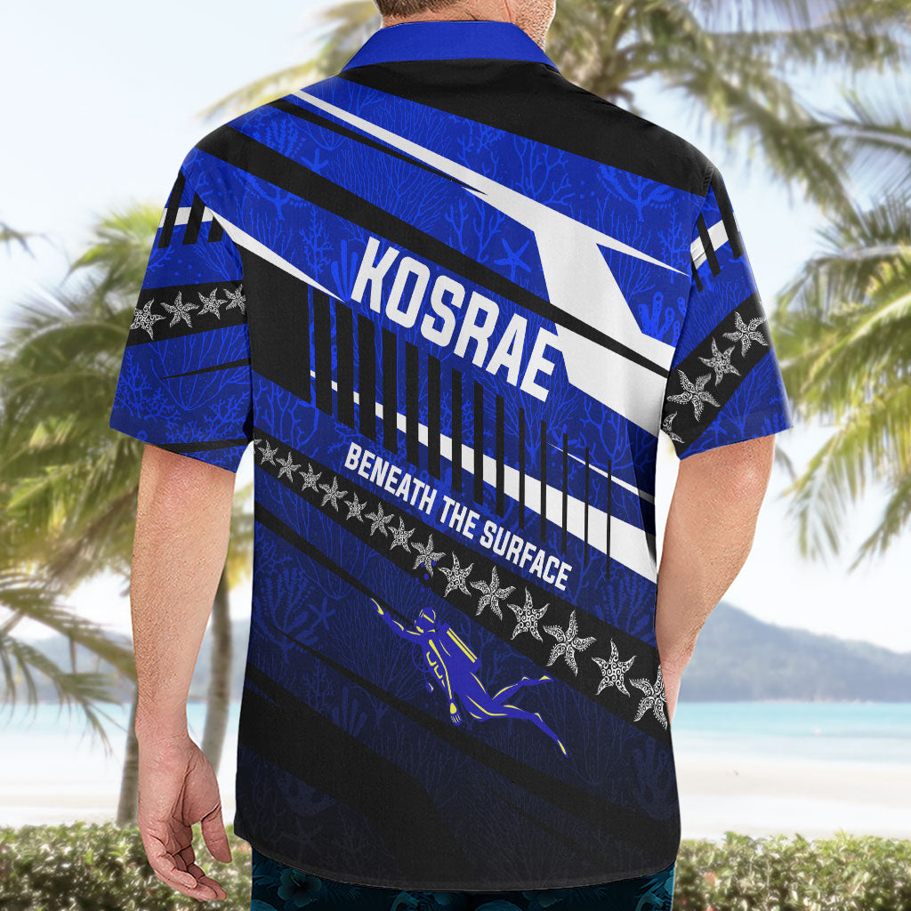 Kosrae Deep Sea Scuba Diving Hawaiian Shirt Blue Hole Beneath The Surface Coral Reef Graphic Art TS04 - Polynesian Pride
