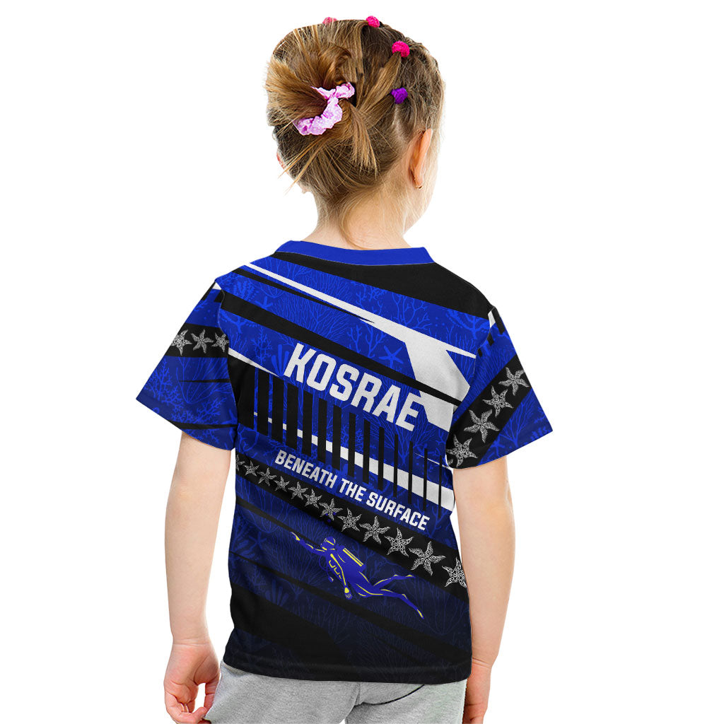 Kosrae Deep Sea Scuba Diving Kid T Shirt Blue Hole Beneath The Surface Coral Reef Graphic Art TS04 - Polynesian Pride