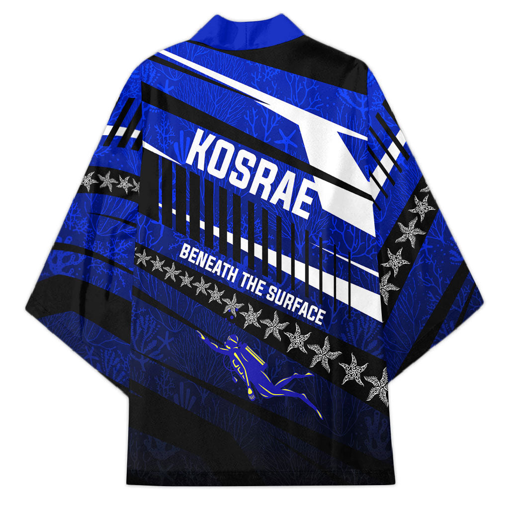 Kosrae Deep Sea Scuba Diving Kimono Blue Hole Beneath The Surface Coral Reef Graphic Art TS04 - Polynesian Pride