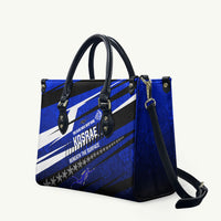 Kosrae Deep Sea Scuba Diving Leather Bag Blue Hole Beneath The Surface Coral Reef Graphic Art TS04 Blue Black - Polynesian Pride