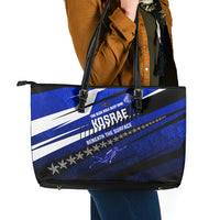 Kosrae Deep Sea Scuba Diving Leather Tote Bag Blue Hole Beneath The Surface Coral Reef Graphic Art TS04 - Polynesian Pride