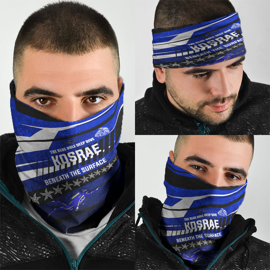 Kosrae Deep Sea Scuba Diving Neck Gaiter Blue Hole Beneath The Surface Coral Reef Graphic Art TS04 - Polynesian Pride