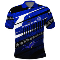 Kosrae Deep Sea Scuba Diving Polo Shirt Blue Hole Beneath The Surface Coral Reef Graphic Art TS04 Blue Black - Polynesian Pride