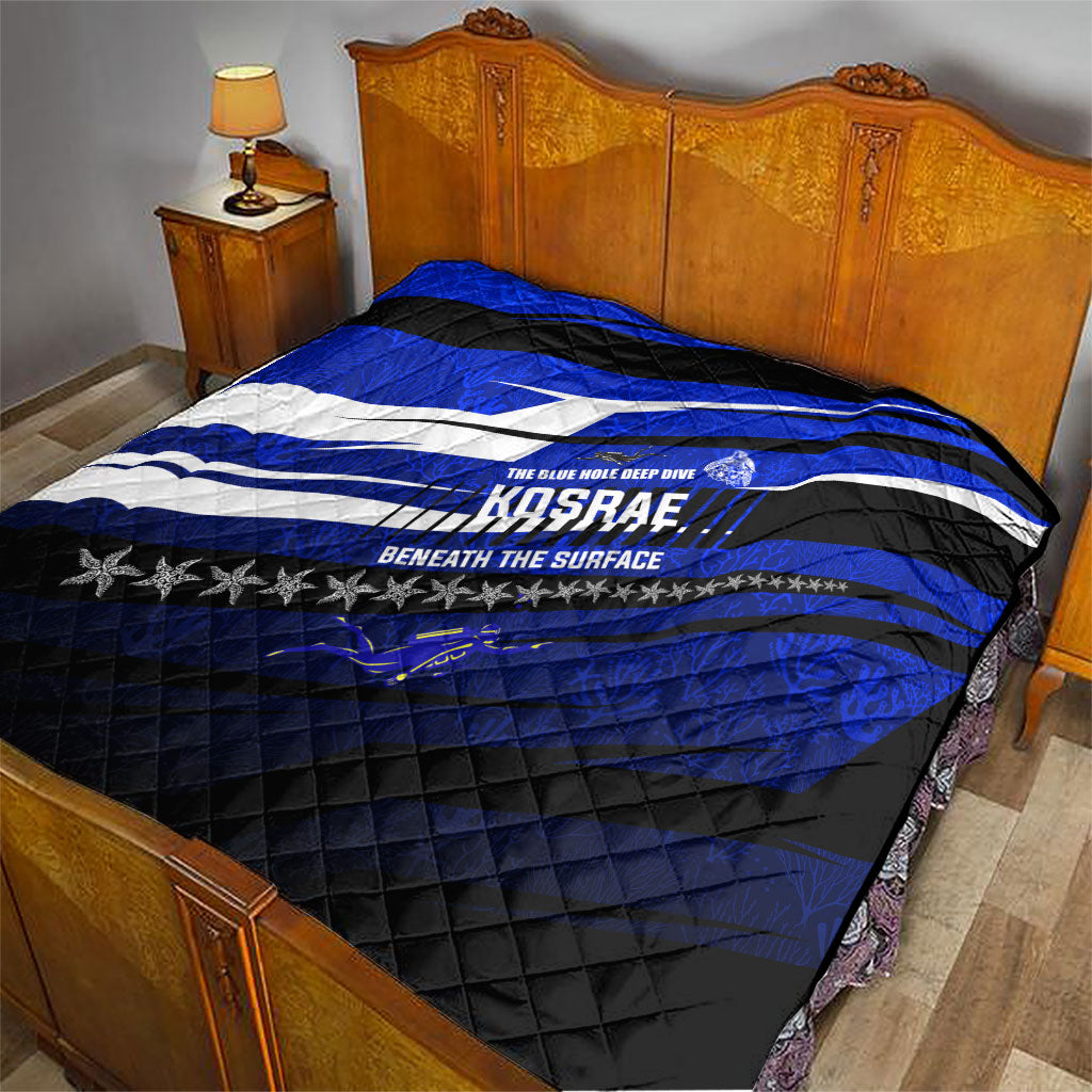 Kosrae Deep Sea Scuba Diving Quilt Blue Hole Beneath The Surface Coral Reef Graphic Art TS04 - Polynesian Pride