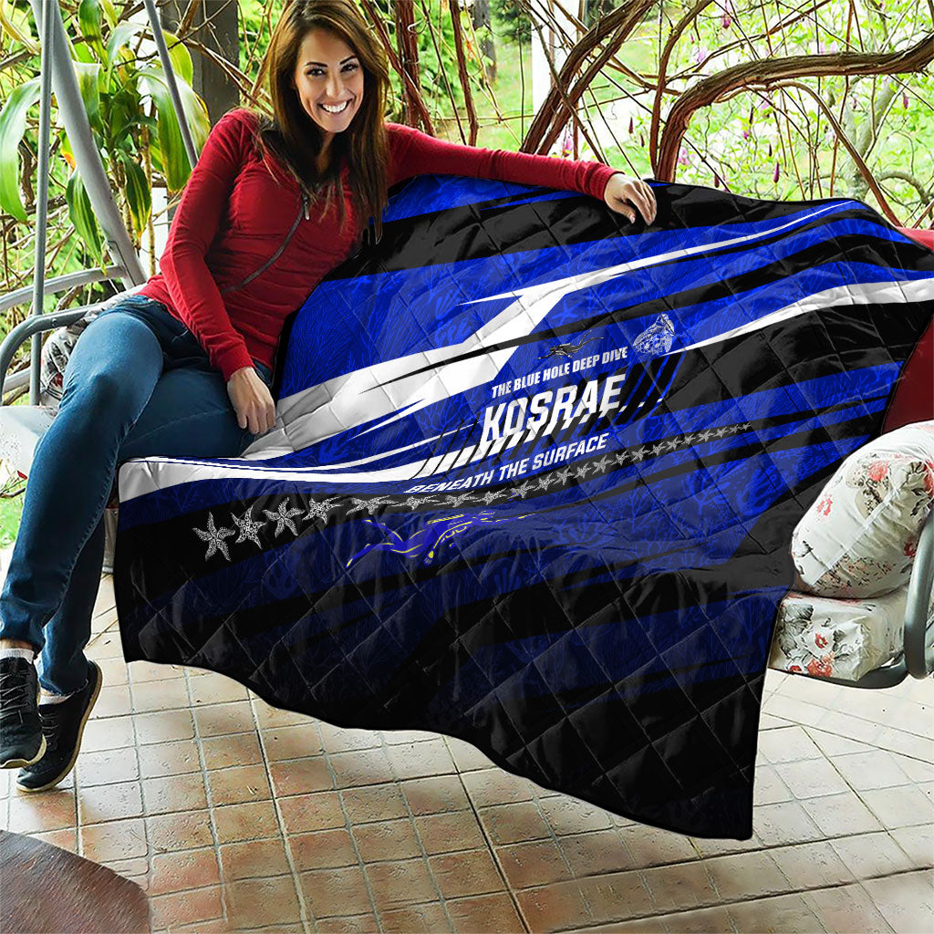 Kosrae Deep Sea Scuba Diving Quilt Blue Hole Beneath The Surface Coral Reef Graphic Art TS04 - Polynesian Pride