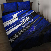 Kosrae Deep Sea Scuba Diving Quilt Bed Set Blue Hole Beneath The Surface Coral Reef Graphic Art TS04 Blue Black - Polynesian Pride