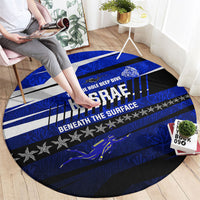 Kosrae Deep Sea Scuba Diving Round Carpet Blue Hole Beneath The Surface Coral Reef Graphic Art TS04 - Polynesian Pride