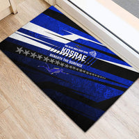 Kosrae Deep Sea Scuba Diving Rubber Doormat Blue Hole Beneath The Surface Coral Reef Graphic Art TS04 - Polynesian Pride
