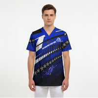 Kosrae Deep Sea Scuba Diving Scrub Top Blue Hole Beneath The Surface Coral Reef Graphic Art TS04 - Polynesian Pride