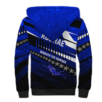 Kosrae Deep Sea Scuba Diving Sherpa Hoodie Blue Hole Beneath The Surface Coral Reef Graphic Art TS04 - Polynesian Pride