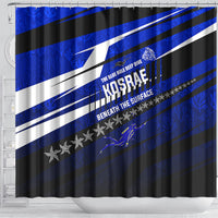 Kosrae Deep Sea Scuba Diving Shower Curtain Blue Hole Beneath The Surface Coral Reef Graphic Art TS04 - Polynesian Pride