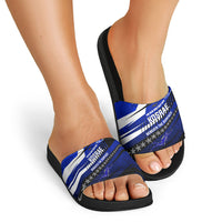 Kosrae Deep Sea Scuba Diving Slide Sandals Blue Hole Beneath The Surface Coral Reef Graphic Art TS04 - Polynesian Pride