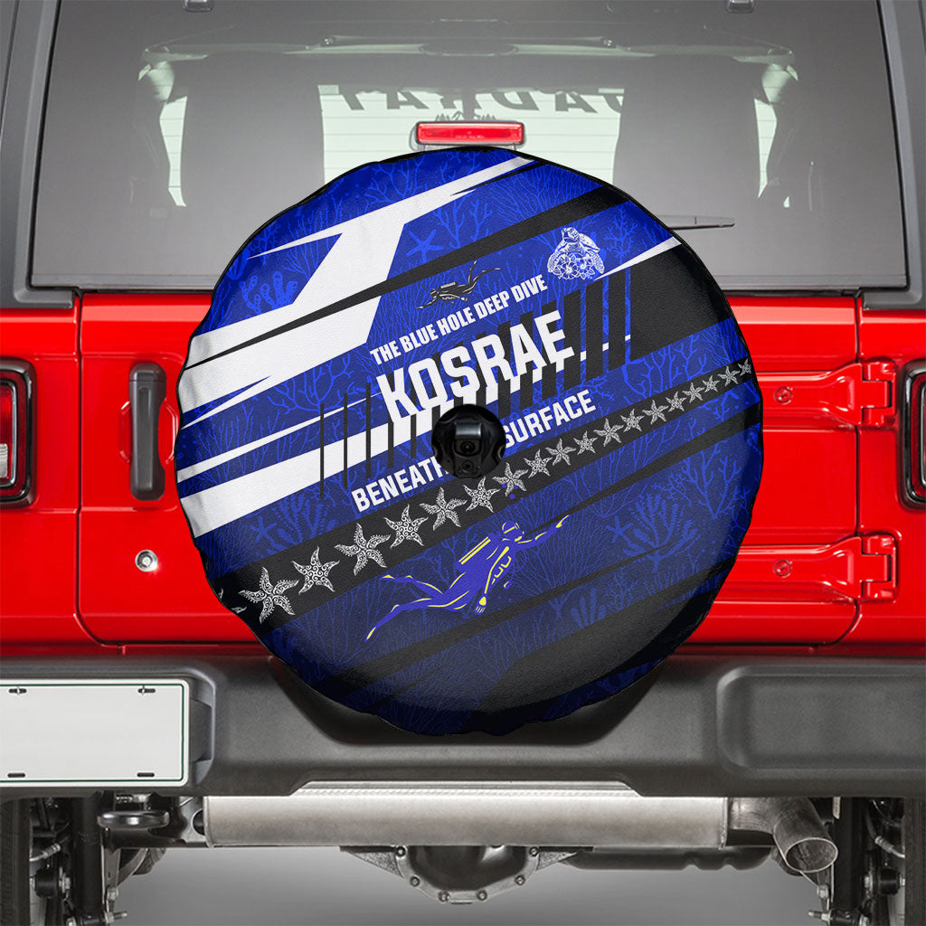 Kosrae Deep Sea Scuba Diving Spare Tire Cover Blue Hole Beneath The Surface Coral Reef Graphic Art TS04 - Polynesian Pride